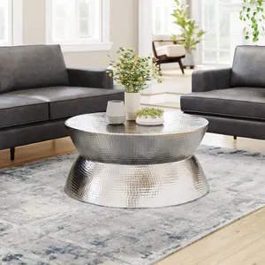 Table basse artisanale en fer avec plateau amovible, mobilier de décoration moderne pour salon - Product Image 4