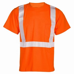 เสื้อยืดสะท้อนแสงความปลอดภัยสูง สีส้ม ชุดทำงาน แห้งเร็ว ระบายอากาศได้ดี แขนสั้น เสื้อแจ้งเตือน รุ่น 2026 - Product Image 1
