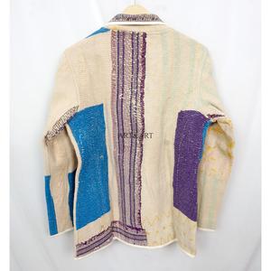 Indian Cotton Vintage Kantha <b>jacket</b> with <b>mandarin</b> <b>collar</b> and pockets button Autumn/Winter High Quality Quick Dry Plus <b>Jacket</b> - Product Image 6