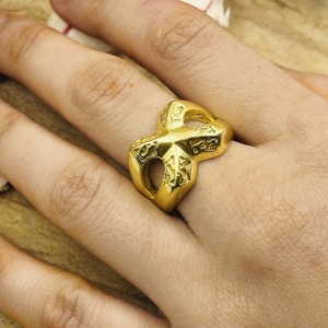 Market Favorite Brass <b>Cross</b> <b>Ring</b> Boho Infinity <b>Rings</b> Women Brass <b>Ring</b> Women 18k Gold Plated Tribal <b>Cross</b> Jewelry Wholesale/OEM - Product Image 6