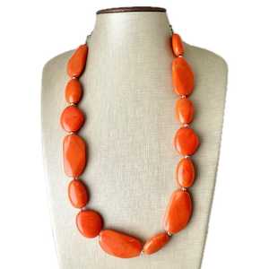 Colorful Heart-Shaped Resin <b>Beaded</b> <b>Necklace</b> with Double Layer Design Handmade Fashion Jewelry for Women Party Wedding Occasions - Product Image 2