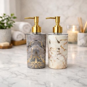 Dispensadores de Jabón Cuadrados de Madera Natural Hechos a Mano con Bomba Dorada, Decoración para el Hogar, Aqudus Saleem, Venta al por Mayor, Moradabad - Product Image 1