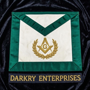 Custom Handmade Masonic White Leather <b>Apron</b> <b>Black</b> Velvet Border Bullion Wire Embroidery Pillars Boaz Jachin Mason Regalia <b>Apron</b> - Product Image 3