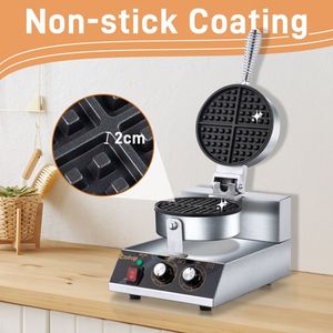 "1200W 110V Belgian <b>Waffle</b> <b>Maker</b>-Non-Stick Single Head Round" - Product Image 5