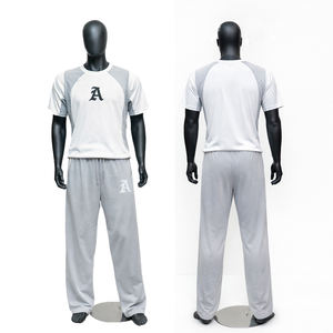 Nuevo conjunto de camiseta y pantalón de streetwear con estampado personalizado y efecto desgastado por el sol, de alta calidad, estilo casual, 2 piezas. - Product Image 1