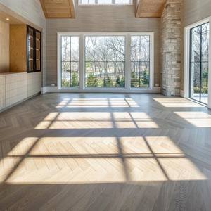 Suelo de Madera de Roble Rubio Estilo Francés, Diseño en Espiga, 5/8 pulgadas de grosor x 5 pulgadas de ancho, Parquet con Sistema de Encaje Macho y Hembra - Product Image 1
