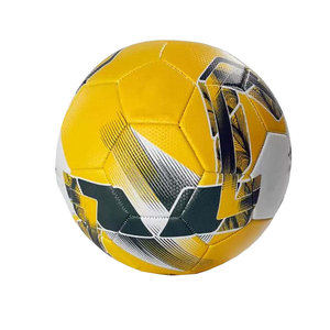 Balón de Fútbol Amarillo CORE FIELD con Patrón Geométrico Blanco y Negro, Cosido a Máquina, Ecológico, Duradero, Ligero, para Interior y Exterior - Product Image 1