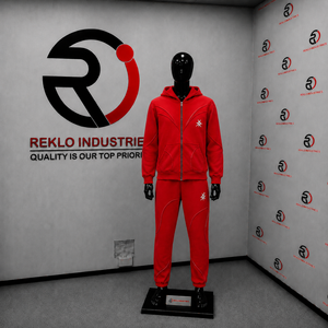 Conjunto Deportivo Rojo para Hombre, con Logotipo Personalizado, Sudadera con Cremallera Completa y Pantalones Jogger, Ropa Deportiva Urbana, Informal, para Gimnasio y Entrenamiento, Venta al Por Mayor - Product Image 3