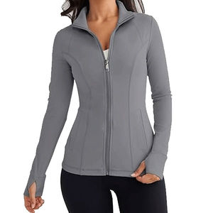 Women Yoga <b>Jacket</b> <b>Workout</b> Top Slim Fit Long Sleeve Gym Fitness Sportswear Breathable Quick Dry Stretch Fabric Women Yoga <b>Jacket</b> - Product Image 2