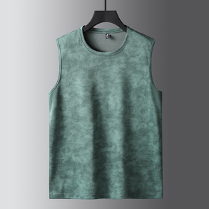 Men 100% Cotton Blank Plain Acid Washed Customizable Breathable Casual Summer Heavyweight Tank Tops <b>Cheap</b> Price OEM Custom - Product Image 2