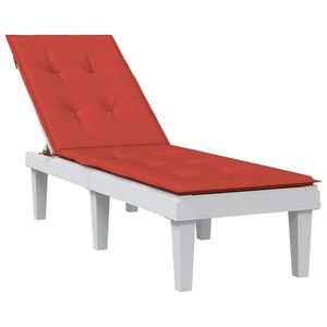 Cojín Grande Antideslizante para Silla de Jardín, Color Rojo Melange, Poliéster, Almohadas y Cojines para Exteriores - Product Image 1