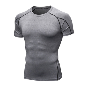 <b>Men</b> <b>Compression</b> Running <b>Shirt</b> Suppliers Short Sleeve White Gym <b>Compression</b> <b>Shirt</b> <b>Men</b> Rash Guard - Product Image 1