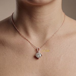 Collar con Colgante de Diamantes y Eslabones Chapados en Oro, Estilo Minimalista y Lujoso, Plata de Ley 925, Regalo para Mujer, Compromiso, Boda, Aniversario - Product Image 5