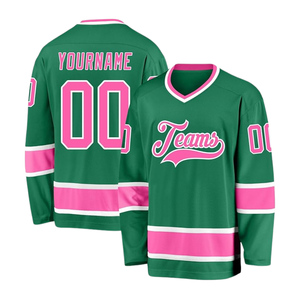 Personalización 100% poliéster, camiseta de hockey sobre hielo unisex, estilo deportivo, nombre y número del jugador personalizados, talla grande, secado rápido - Product Image 2