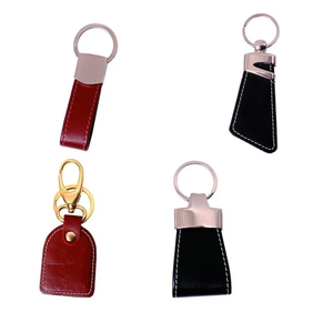 Porte-clés en cuir personnalisé promotionnel, logo gravé au laser, porte-clés en cuir noir personnalisé, nouveau porte-clés promotionnel - Product Image 5