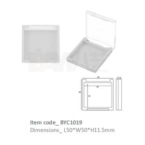 Plastic <b>Jars</b> with Transparent Window Custom <b>Label</b> Compact Containers for Eyeshadow Blush Bronzer & Contour - Product Image 1