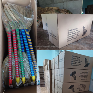 Balai à main artisanal KMI en herbe avec poils en nylon/fibre de coco et pelle à poussière – Nettoyage ménager écologique du Vietnam - Product Image 5