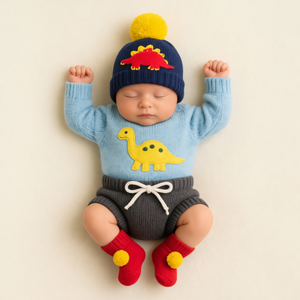 Tenue en tricot de luxe pour bébé, vêtements doux pour nourrissons, conçus pour un confort supérieur et une chaleur hivernale, production sur mesure - Product Image 1