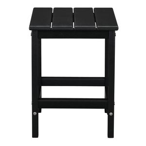 Tavolino quadrato nero in HDPE a strato singolo 36x36x47cm per soggiorno - Product Image 4