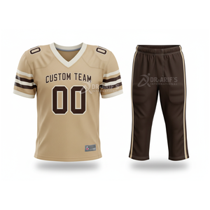 Maillot de football américain personnalisé pour équipe, col en V, manches courtes, sublimation, maille respirante, vêtements de sport pour hommes - Product Image 4