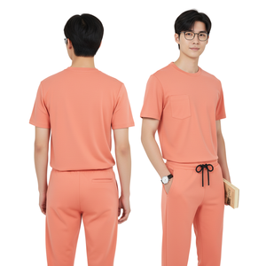 Conjunto Médico Unisex de Spandex/Algodón, Camiseta de Manga Corta y Pantalones Jogger, Uniforme Moderno y Elegante para Doctores y Enfermeras - Product Image 1