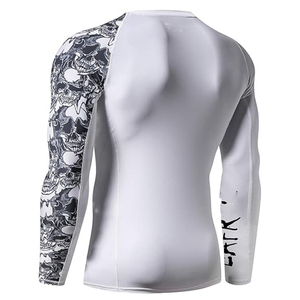 Custom Men Long Sleeve Rash Guard <b>Compression</b> <b>Shirt</b> Graphic Print UV Protection Quick Dry Bulk Supplier - Product Image 6