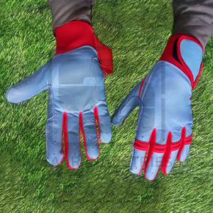 Premium Quality Synthetic <b>PVC</b>/PU Leather Professional Baseball Batting <b>Gloves</b> Ambidextrous Long Cuff Adult Youth Ultimate - Product Image 2
