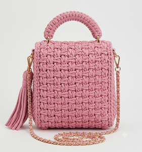 Bolso cruzado de lujo para mujer, elegante y moderno, con diseño de tejido trenzado y herrajes dorados, ideal para fiestas. - Product Image 4