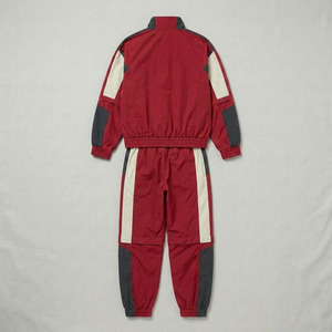 Wholesale Retro Color Block Windbreaker Tracksuit Set Zip Up <b>Track</b> <b>Jacket</b> Jogger Pants Custom Sportswear - Product Image 2