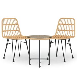 Conjunto de Comedor de Jardín de Acero Negro Resistente, Muebles Compactos para Patio - Product Image 2