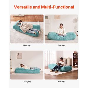 Bean Bag <b>Sofa</b> for Adults Giant Fluffy Plush with High Density Foam Removable Washable <b>Cover</b> Adults Bean Bag Chair - Product Image 6