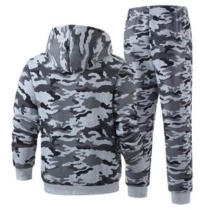 Conjunto Deportivo Unisex de Camuflaje, Sudadera con Capucha, Pantalones Jogger, Manga Larga, Ropa Casual de Otoño, Transpirable, 100% Poliéster - Product Image 2