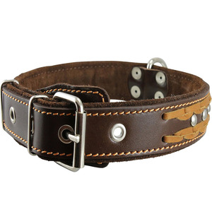 Luxury genuine Leather <b>Braided</b> Dogs pet Collars designed for fashionable pets and everyday functionality for sale - Product Image 1