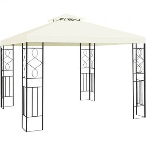 Gazebo a Due Livelli 3x3 Metri, Tenda da Patio Impermeabile con Telaio in Lega di Alluminio, Riparo Moderno Portatile per Cortile - Product Image 3
