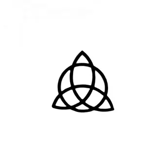 Triquetra siyah sembol hıristiyan Trinity üç köşeli şekli sivri dış dövme güzel toksik olmayan cilt dostu çıkartmalar