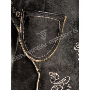Lederhosen en cuir suédé de vache véritable pour hommes, style bavarois, pour l'Oktoberfest, design brodé personnalisé, Lederhosen décontractés pour hommes, OEM - Product Image 4