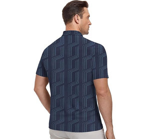 Chemises de golf personnalisées de haute qualité, respirantes, imprimées, unies, pour sublimation, 100 % coton, anti-plis, 180 g, tricotées, pour hommes - Product Image 2