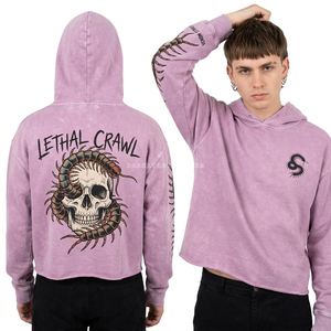 เสื้อฮู้ดดี้สีเขียวเซจสำหรับผู้ชาย 400GSM ลายกราฟิกกะโหลกแบบธรรมชาติ ผ้าฝ้ายฟลีซหนานุ่มทรงโอเวอร์ไซส์ สไตล์สตรีทแวร์ - Product Image 3