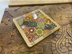 Bandeja de madera con diseño premium y estampado en esmalte, bandeja de madera, bandeja de esmalte, bandeja estampada a precio de fábrica al por mayor - Product Image 3