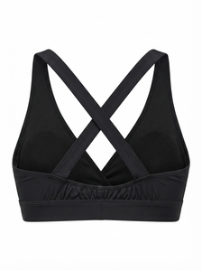 Custom Women's <b>Cross</b> Back Sports Bra Breathable Quick Dry Stretch Yoga Gym Workout Fitness Training Athletic Activewear <b>Top</b> - Product Image 2