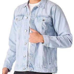 Custom Design 100% Cotton Made <b>Men</b> Jeans <b>Jacket</b> <b>Light</b> Weight Top Quality Jeans <b>Jacket</b> For <b>Men</b> - Product Image 1