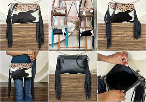 กระเป๋าหนังวัวแท้สลักลายด้วยมือ ดีไซน์รูปนกอินทรี พร้อมพู่ห้อยขนาดใหญ่ กระเป๋าสะพายข้างแฟชั่นสำหรับผู้หญิง เหมาะสำหรับการเดินทาง - Product Image 3