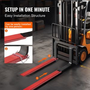 Estensioni per Forche da Pallet in Acciaio al Carbonio Resistenti, Lunghezza 82 Pollici, Larghezza 4,5 Pollici, per Carrelli Elevatori, 1 Paio - Nuove - Product Image 5