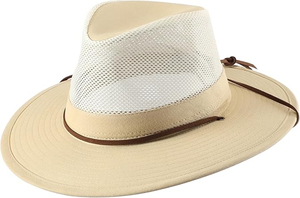 Sombrero de Vaquero de Paja Natural con Rayas, Ala Ancha Ajustable, Estilo Casual para Playa y Aire Libre, Unisex, Precio al por Mayor - Product Image 4