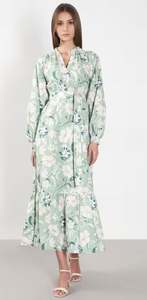 Robe longue pour femme de haute qualité, design personnalisé inspiré des îles du Pacifique, col en V, robe de soirée d'été, manches fendues, grande taille, robe pour femme - Product Image 4