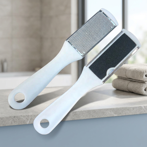 Lime à ongles double face avec manche en plastique, éliminateur de callosités, outil professionnel DIY pour le soin des pieds et le polissage - Product Image 3