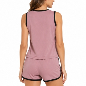 Women Tank Top Shorts <b>Set</b> Casual Summer Outfit Women Activewear Two Piece <b>Set</b> Lightweight Daily Wear Relaxed Lounge Outfit - Product Image 2