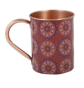 Taza de Cobre Sólido Personalizada de 330 ml con Logotipo Personalizado, Regalo de Vino Ecológico Minimalista con Acabado Esmaltado, Hecho a Mano en Estados Unidos - Product Image 1