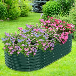Jardinera Elevada Ovalada de Metal Galvanizado de 2 pies para Plantación en Exteriores - Modelo Ins Pots - Product Image 6