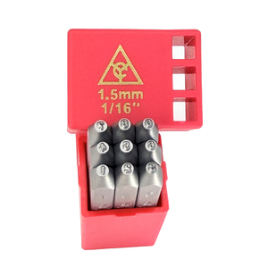 Jeu de 9 tampons numérotés en acier CRV de 1,5 mm, fournis directement par l'usine YOUNG CYCLE, HRC 58-62, pour l'essieu avant, incluant les chiffres 0-8 - Product Image 3